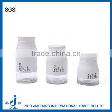 fancy glass bottles and jars with customised logo printed TP12102