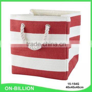 Home Storage Colored Cheap Folding Paper Cloth Basket photo-4