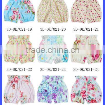 2016 Newborn Baby Girl Clothes Sweet Floral Print High Wasit Candy Bubble Summer Shorts photo-6