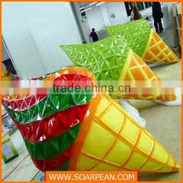 Soarpean Fiberglass Ice-cream Sculpture Retail Window Displays Props