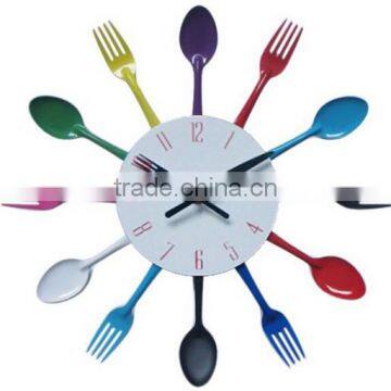 Promotional Creative Gift Cutlery Metal Wall Clock