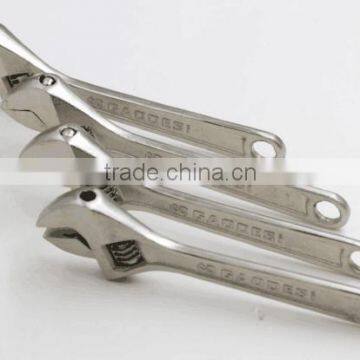 Wide Mouth Tube Live Nickel plated Spanner Wrench Adjustable Nut Wrench Pipe Wrench