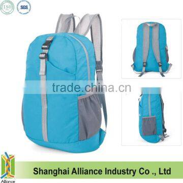 Outdoor Waterproof Shoulder Foldable Nylon Travel Backpack with Bottle Holders