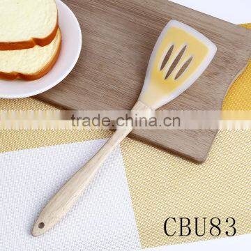 Wooden Handle Silicone Head Top Quality Fashional Style Kitchenware Set