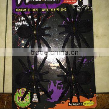 Realistic Design Black Plastic Insect Toy Halloween Big Spider