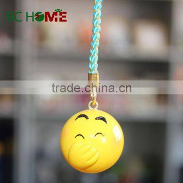 Resin phone chain with happy smiling face