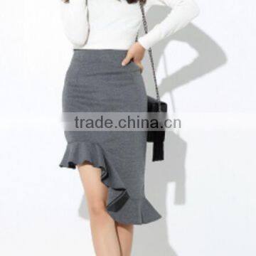 Backing Knitting Fishtail Skirt Occupation Dress Fashion Lady Bag Hip Skirt no Asymmetry photo-2