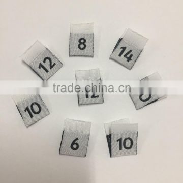 2017 China custom high quality sizing label with different sizes