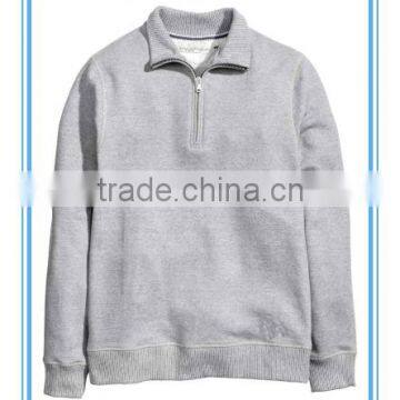 Mens Sweatshirt With Stand-up Polo Collar