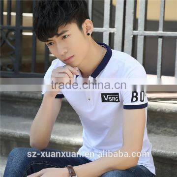 2016 Hot selling men fashion printing polo t-shirt