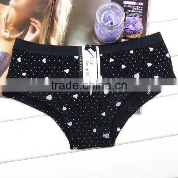 Fancy Heart Printing Sexy Lingerie Soft Cotton Ladies Brief Mature Women Panty photo-6