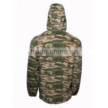 Wholesale Clothing Soft Polar Fleece Military Men' s Camo Hunting Winter Jacket With Hoodie photo-2