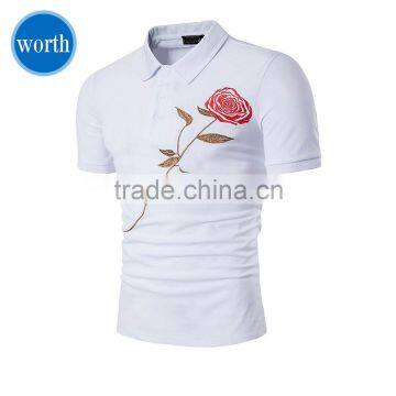 Polo Shirts OEM with Embroidery Flower