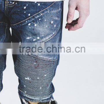 Spandex/Cotton Material and Washed Technics High Quality Men's Biker Jeans photo-4