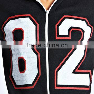 OEM Customized Fashion Adult Number Printed Front Zipper Onesie photo-4