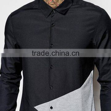 Asymmetric Cut And Sew Shirt Cheap Wholesale Gym Shirt photo-3