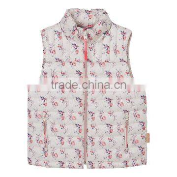 Kids Girls' Polyester Printed Stylish Quilted Padding Vest