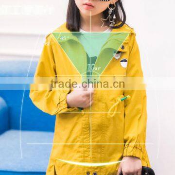 Zm40642b New Arrival Children Coat Wholesale Price Warm Long Wave Design Girls Wind Coat photo-6