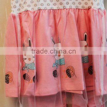 Lovely Design Baby Girl Dress Set Printed Knitted Cap Sleeve 2 Pcs Clothing Set TP-7959 photo-2