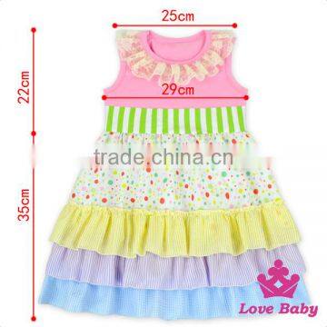 66TQZ456 Yiwu Lovebaby Cotton & Polyester Wholesale Sleeveless Colorful Top Rainbow Ruffle Pant Fabric China Yiwu Girls Clothing photo-6