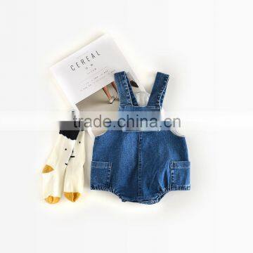 S60659B Korea style children's wear cowboy baby straps romper