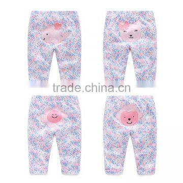 Kids Girl Flower Print Long Leggings Baby Girls Cotton Knit Leggings photo-3