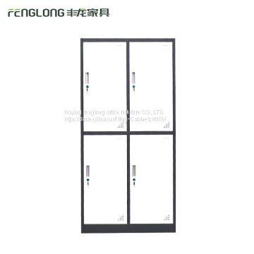 Knock-Down 2 Tier 4 Door Metal Lockers/Cabinet, Clothing Wardrobe