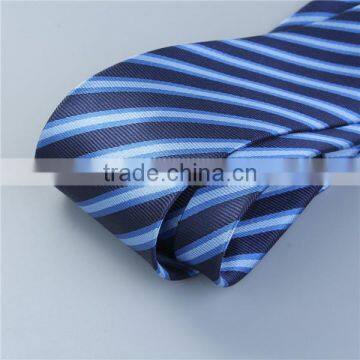 Polyester Necktie Black Blue Stripe Chinese Necktie photo-2