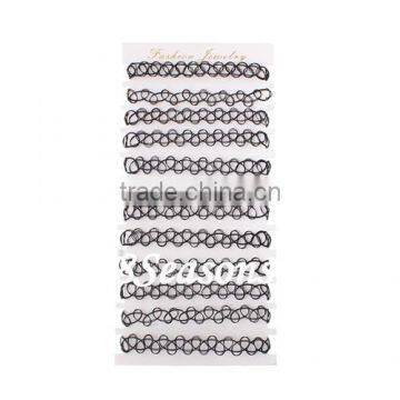 Hot Fashion Black Nylon Imitation Bracelets Temporary Tattoo Sticker