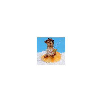 3d Beaded Duck 4mm Bicone Crystal Beads Animal Charm