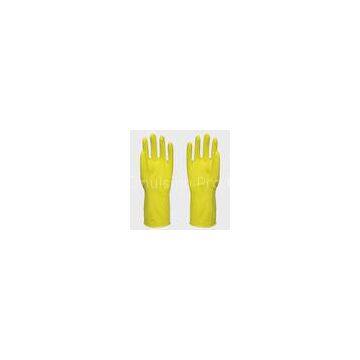 Kids Dip Flock Lined Long Household Latex Gloves Luminous , Colorful