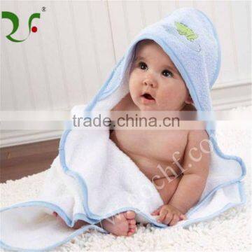 Exceptional cartoon applique square hooded baby bath towels