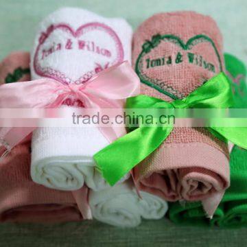 wedding present towel gift towel embroidery logo facecloth