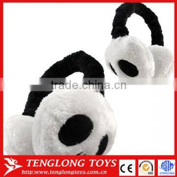 fluffy halloween skull plush earmuffs