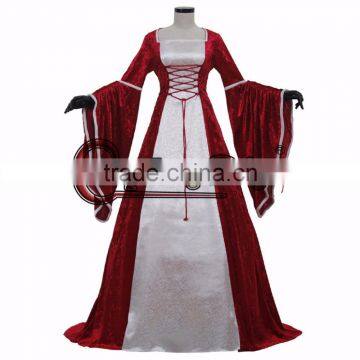 red medieval dress medieval dress cosplay costume Victorian Ball Gown cosplay costume women's fancy dress custom made