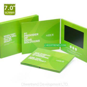 Customised 7 inch TFT screen Lcd video brochure video card for promotion