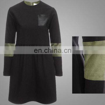 China Suppliers OEM Service With Wholesale Price Black Stitching Coat Girl's Wear Europe Loose Tops photo-5