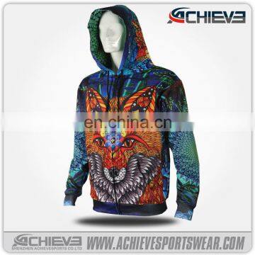 sublimated hoodies men sports wear,zip winter hoodie polyester