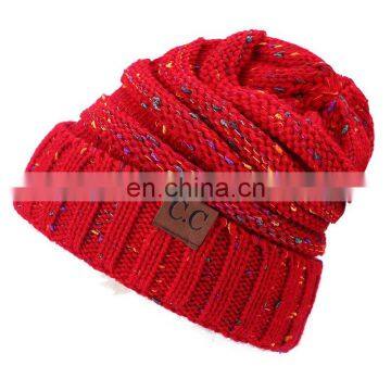 New popular winter Women custom cc beanie hats colorful slouchy beanie