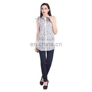 3 Pcs lot Top Hand Block Print Women's Tunic Shirt Indigo Blue Kurti L, M Xl