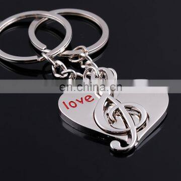 custom metal music note keychain