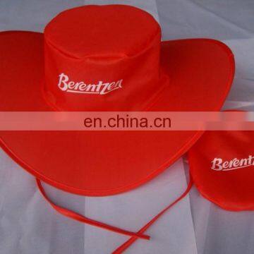 cheap foldable nylon promotion cowboy hat hat