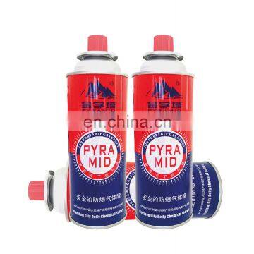 Hebei newest design camping butane gas cylinder 220g and butane refill gas cartridge