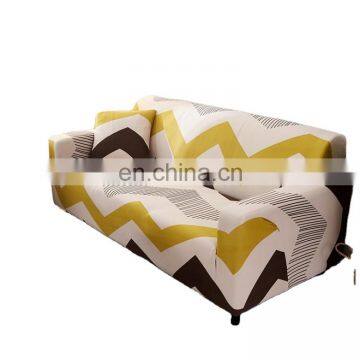 Hot Sell Strechable Sofa Cover Elastic Yellow Geometric Sofa Bed Cover