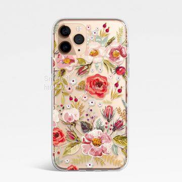 ТПУ чехол для телефона с индивидуальным дизайном для iPhone XS Max. ТПУ чехол с цветами для iPhone 12. Чехол для мобильного телефона.