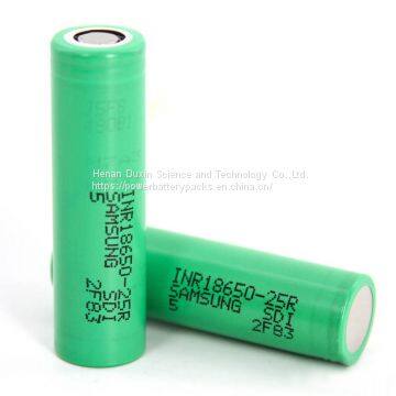 lithium battery 18650 battery cell 3.7V 2500mah 25R battery for electric vape