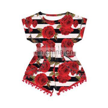 Girl Rose Stripe Jumper Boho Playsuit Jumpsuit Rompers Clubwear