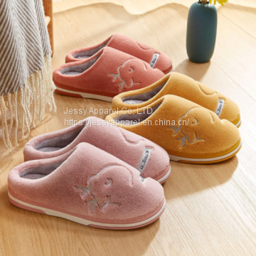 Cotton-padded slippers  in winter with warm thick soles and non-slip