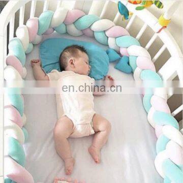Knot Cushion,Crib Baby Bumper Cot Braid Pad Protector Braided Knot Pillow photo-3