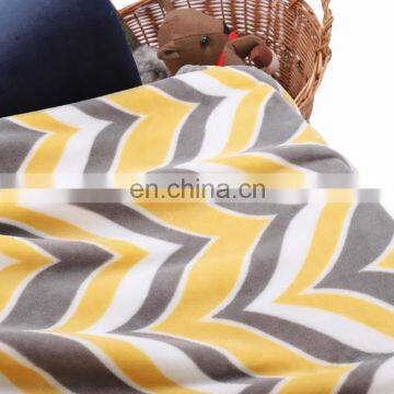 High Quality National Style Three Color Stripe Printing Custom Flannel Throw Blanket With Pearls Tassels photo-6